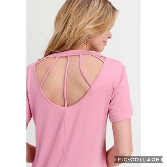 OUT OF STOCK C̺͆L̺͆E̺͆A̺͆R̺͆A̺͆N̺͆C̺͆E̺͆ Strappy Cut Out Back Top - Picture 3 of 4